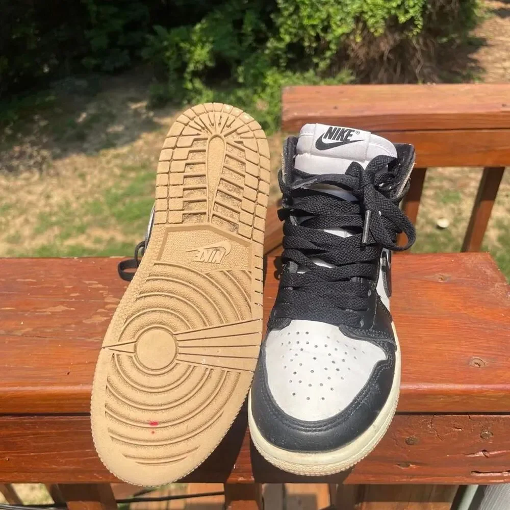 Jordan Youth 1.5  Retro High OG Latte Black and White Sneakers
